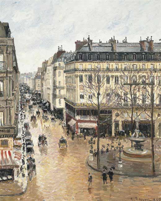 Pisarro-Calle Saint- Honoré después del mediodía. Efecto de lluvia, 1897