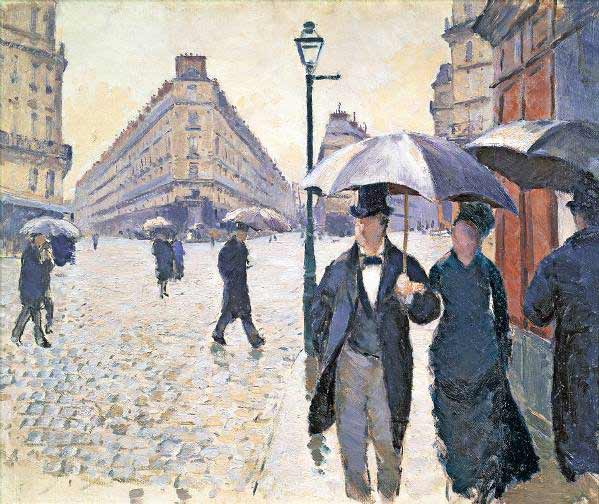 Gustave Caillebote - Calle de París, tiempo lluvioso, boceto, 1877