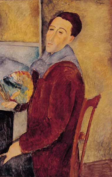 Amadeo Modigliani – Autorretrato, 1919. MAC USP Collection (Museu de Arte Conemporânea da Universidade de São Paulo, Brazil), Donation of Yolanda Penteado and Francisco Matarazzo Sobrinho.