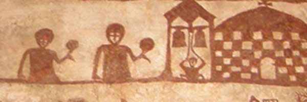 Detalle de las pinturas de la Iglesia de Alaitza en Álava