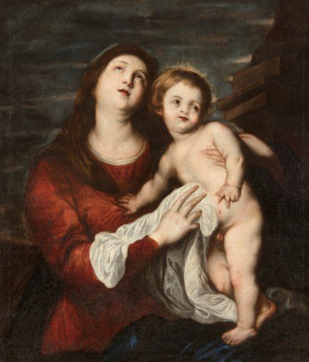 Anton Van Dyck (Amberes 1599-Londres 1641) - La Virgen con el Niño, 1621-22. Óleo sobre lienzo. 98 x 84 cm. Museo Cerralbo, inv. nº VH 0436.