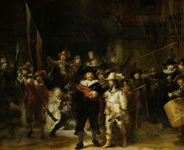 Rembrandt – Ronda de noche, 1642. Rijksmuseum, Ámsterdam.
