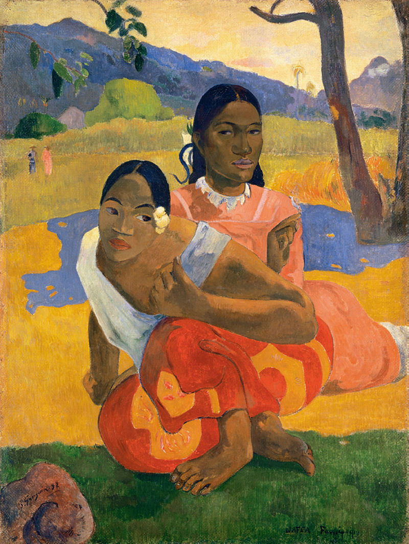 Paul Gauguin - ¿Cuándo te casas? (Nafea Faaipoipo), 1892. Óleo sobre lienzo. 101,5 x 77,5 cm. Colección privada, Basilea, Suiza.