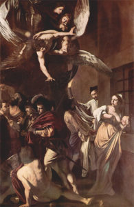 Caravaggio – Siete obras de misericordia (Sette opere di Misericordia),1607 Óleo sobre lienzo. 390 x 260 cm. Iglesia del Pio Monte della Misericordia, Nápoles, Italia.